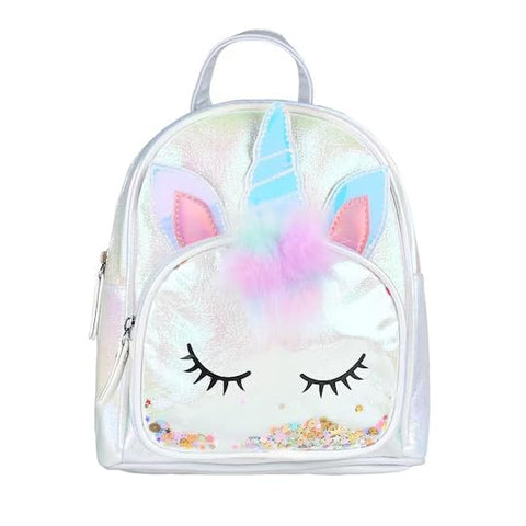 Girl’s Luxurious Shiny Shimmer Glitter White 🦄✨ Unicorn Mini Bag Backpack Party Picnic Fancy Fashion School Bag Backpack for Girls