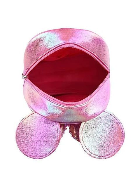 Girl’s Luxurious Shiny Dark Pink 💕Glitter Sequins Cartoon Mini Bag Backpack Party Picnic Fancy Fashion School Bag Backpack for Girls
