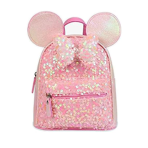 Girl’s Luxurious shiny Light Pink 💗Glitter Sequins Cartoon Mini Bag Backpack Party Picnic Fancy Fashion School Bag Backpack for Girls