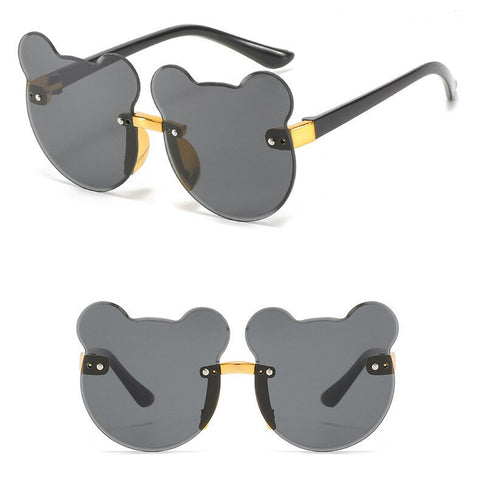 Trendy Rimless Cartoon Bear Sunglasses 🕶️ for Kids (Age 2-10) - Adorable Eye Protection! 🌞