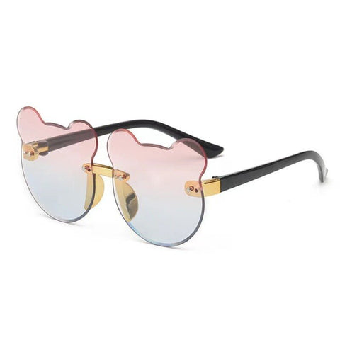 Trendy Rimless Cartoon Bear Sunglasses 🕶️ for Kids (Age 2-10) - Adorable Eye Protection! 🌞