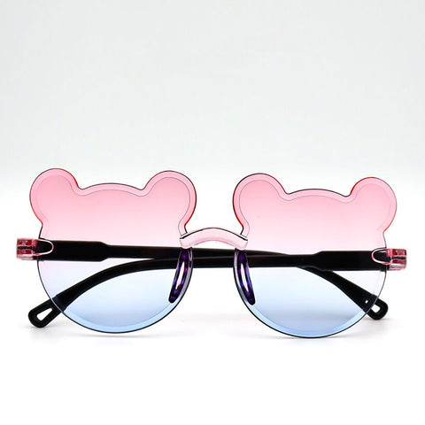 Trendy Rimless Cartoon Bear Sunglasses 🕶️ for Kids (Age 2-10) - Adorable Eye Protection! 🌞