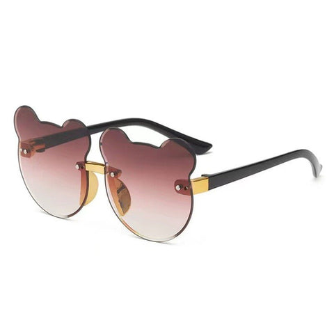 Trendy Rimless Cartoon Bear Sunglasses 🕶️ for Kids (Age 2-10) - Adorable Eye Protection! 🌞