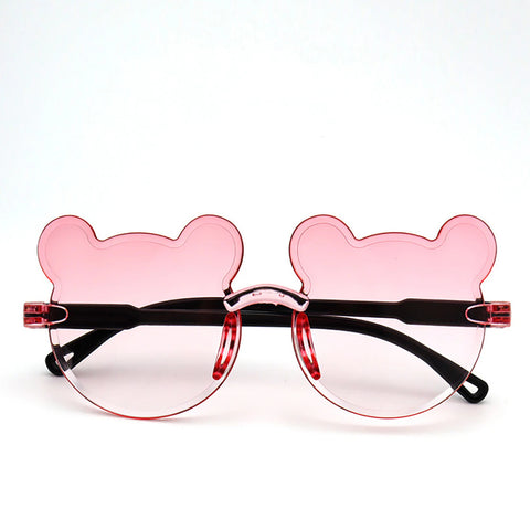 Trendy Rimless Cartoon Bear Sunglasses 🕶️ for Kids (Age 2-10) - Adorable Eye Protection! 🌞