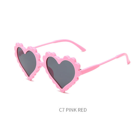 🌈 Love Heart Sunglasses for Kids (Ages 2-10) - Spread Love and Style Under the Sun! 💖