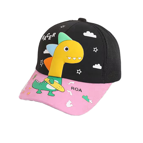 Kids Dinosaur Skate Flat Peak Sun Visor Cap for 0 to 5 Years Baby Boys and Girls
