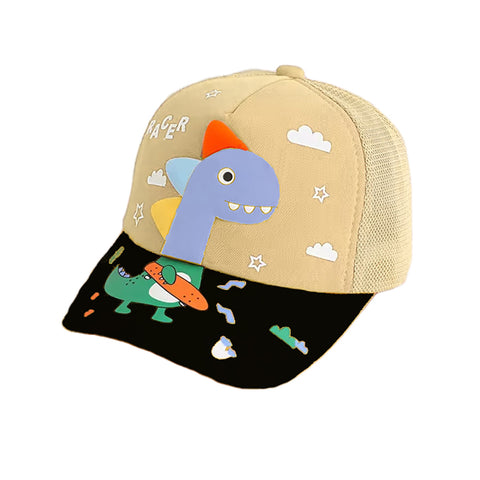 Kids Dinosaur Skate Flat Peak Sun Visor Cap for 0 to 5 Years Baby Boys and Girls