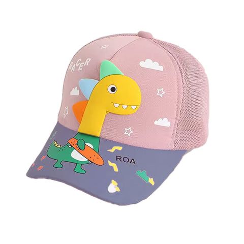 Kids Dinosaur Skate Flat Peak Sun Visor Cap for 0 to 5 Years Baby Boys and Girls