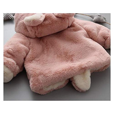 Warm Wool Fur Kid's Winter Outerwear Hood Jacket Coat Poncho for Infant Toddler Baby Boy Girl Kids