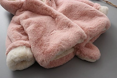 Warm Wool Fur Kid's Winter Outerwear Hood Jacket Coat Poncho for Infant Toddler Baby Boy Girl Kids