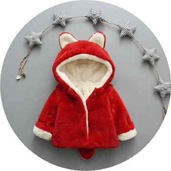 Warm Wool Fur Kid's Winter Outerwear Hood Jacket Coat Poncho for Infant Toddler Baby Boy Girl Kids