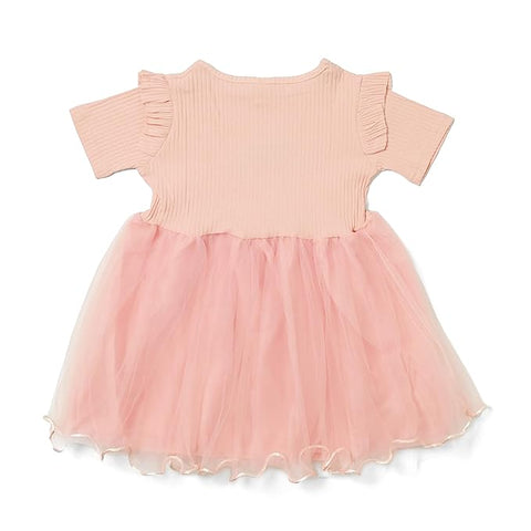 Elegant Rain Cloud Baby Girls Embroidered Party Princess Tutu Dress with Matching Sling Bag Purse
