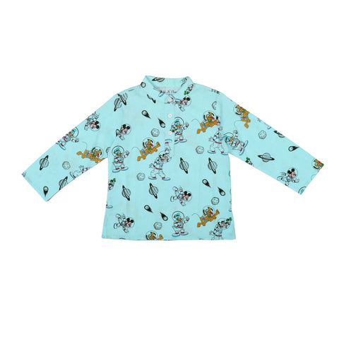 Boys Space Print Traditional Ethnic wear Kurta Pyjama Festival Clothes for Boys