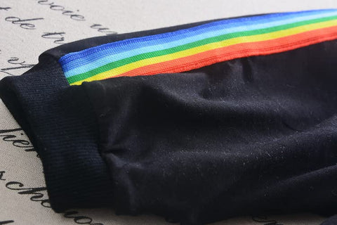 Kids Half Sleeve Hoodie T-shirt & Shorts Co-ord Set with Rainbow Zipper Luxury