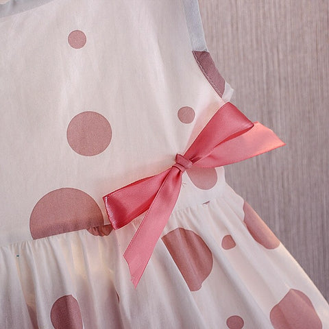 Polka Print Sleeveless Flared Top and Shorts Clothing Set for Infant Toddler Baby Girl
