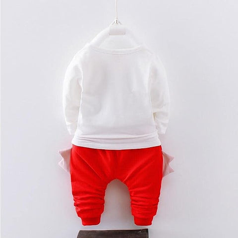 Cute Bunny Cartoon Print T-Shirt with Zipper Hoodie Jacket & Pants 3 Piece Winter Clothing Set for Infant Toddler Kids