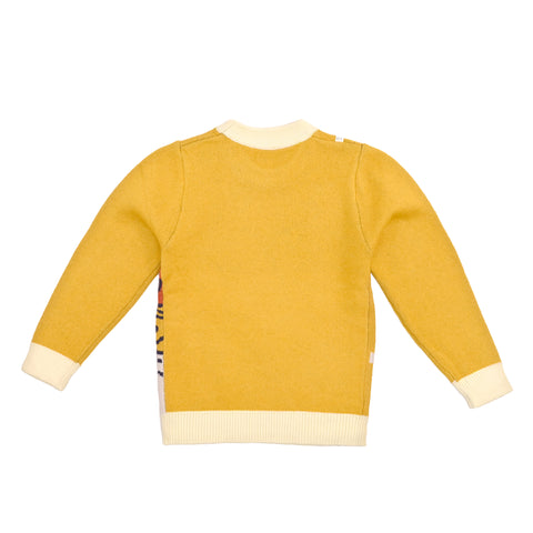 Kids' Cartoon Tiger Print Winter Sweater