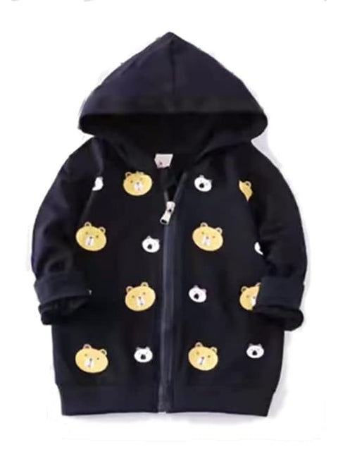 Kids Teddy Bear Pre-Winter Cotton Hoodie Sweatshirt