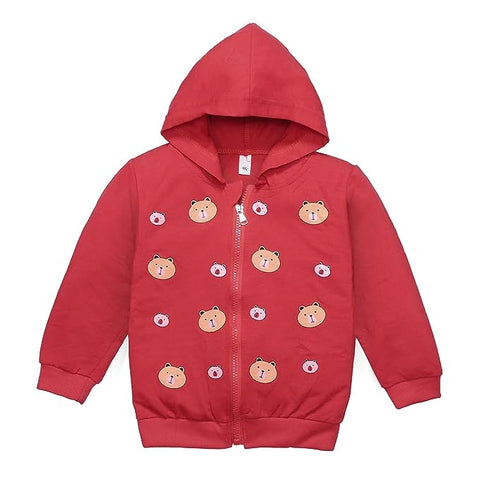 Kids Teddy Bear Pre-Winter Cotton Hoodie Sweatshirt