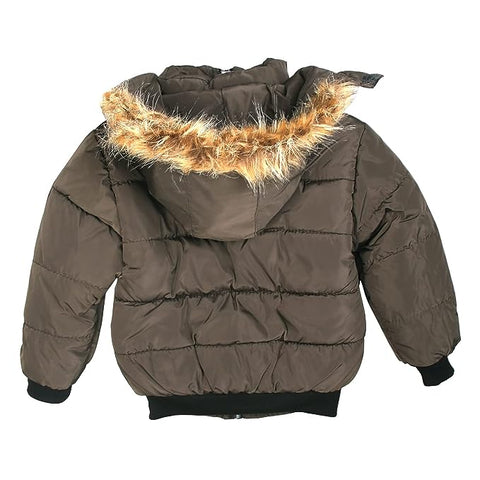 Kid's Detachable Hooded Winter Jacket for Little Boys