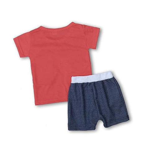 Graph Check T-shirt with Attached Waistcoat Bow tie and Shorts Little Gentleman Clothing Set for Boys