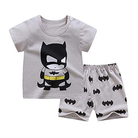 Kid's Cartoon Print Summer T-shirt  Shorts for Boys & Girls