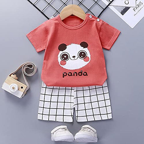 Kid's Cartoon Print Summer T-shirt  Shorts for Boys & Girls