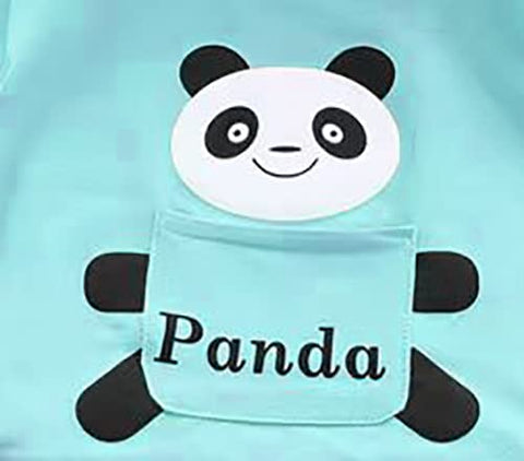 Kid's Cartoon Panda T-shirt & Denim Shorts Set