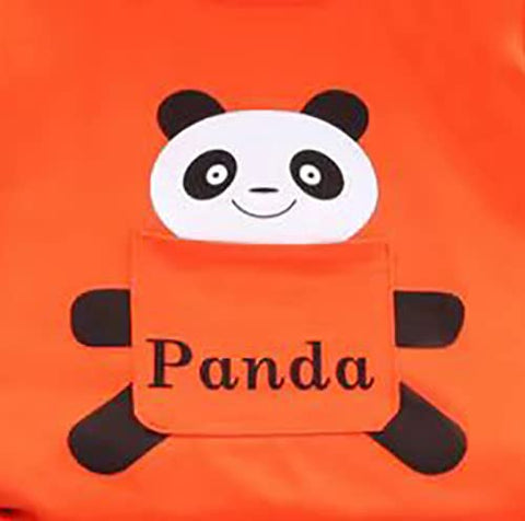 Kid's Cartoon Panda T-shirt & Denim Shorts Set