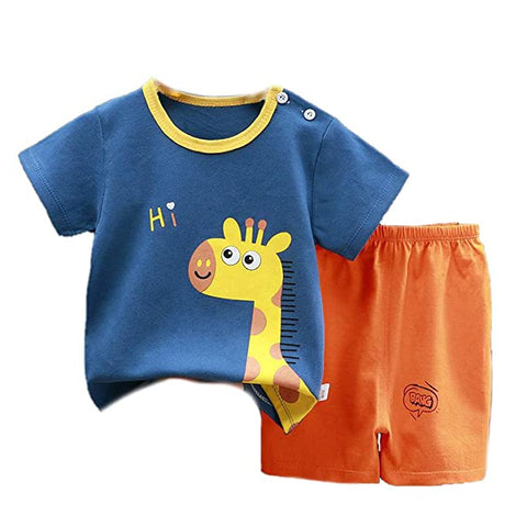 Trendy Cartoon Printed T-shirt and Shorts Sets