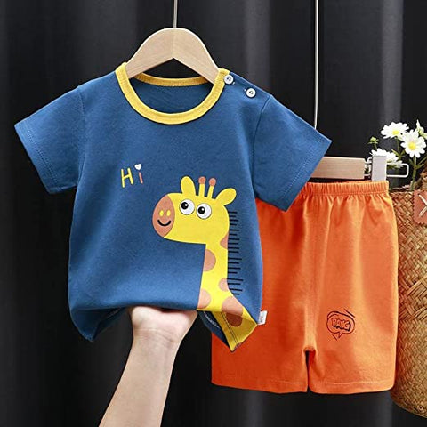 Trendy Cartoon Printed T-shirt and Shorts Sets