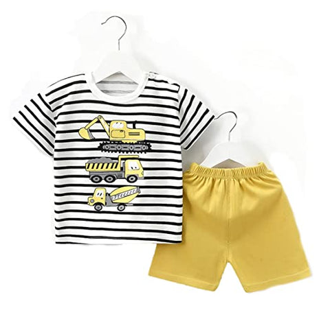 Trendy Cartoon Printed T-shirt and Shorts Sets