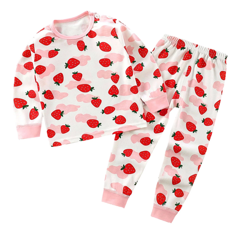 Adorable Cartoon Print T-shirt & Pajama Set for Baby Boys and Girls