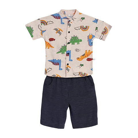 Kid's Cotton Blend Shirt and Shorts Set for Infant Toddler Baby Boys