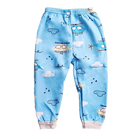 Random Cartoon Prints Kids Winter Warm Fleece Woolen Pajama Pajami Combo Set