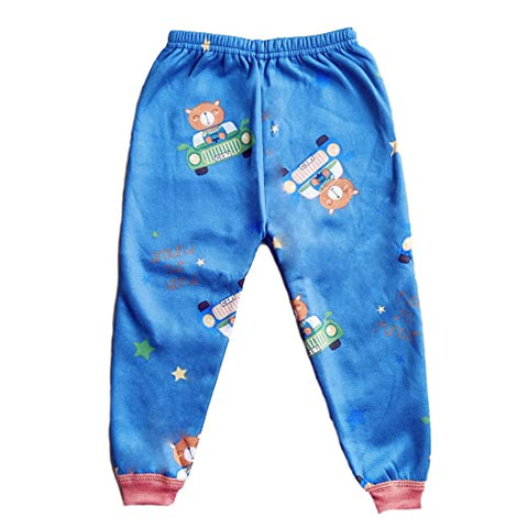 Random Cartoon Prints Kids Winter Warm Fleece Woolen Pajama Pajami Combo Set