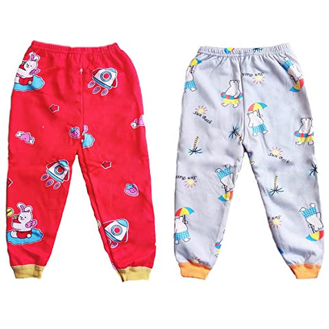 Random Cartoon Prints Kids Winter Warm Fleece Woolen Pajama Pajami Combo Set