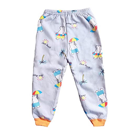 Random Cartoon Prints Kids Winter Warm Fleece Woolen Pajama Pajami Combo Set
