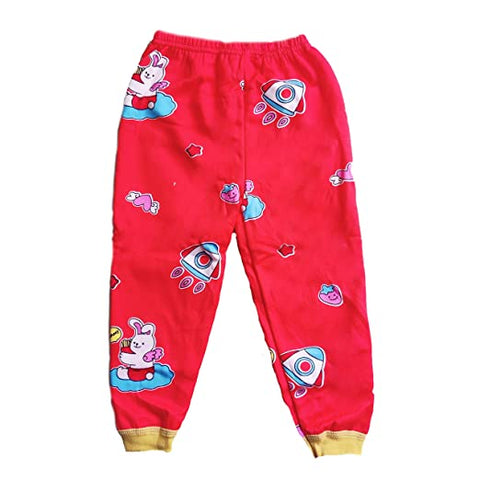 Random Cartoon Prints Kids Winter Warm Fleece Woolen Pajama Pajami Combo Set