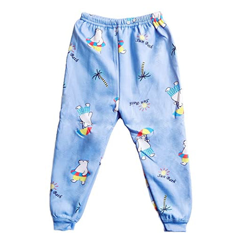 Random Cartoon Prints Kids Winter Warm Fleece Woolen Pajama Pajami Combo Set