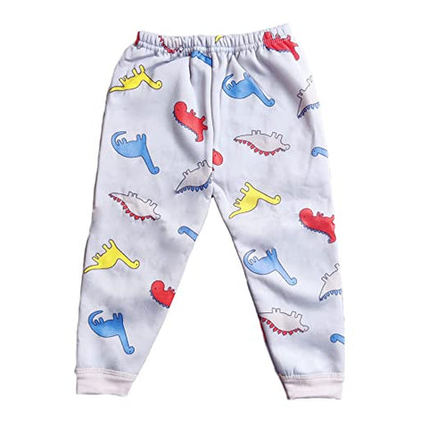 Random Cartoon Prints Kids Winter Warm Fleece Woolen Pajama Pajami Combo Set