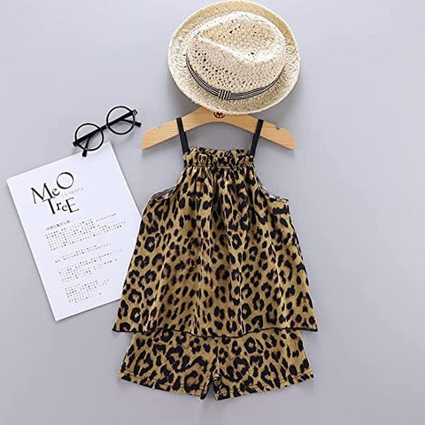Silky Shiny Girl's Shoulder Tie Summer Top and Shorts Sleepwear Set Night Dress for Infant Toddler Baby Girls