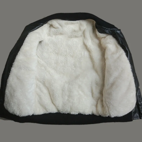 Kid's Winter Warm Party Leather Jacket Coat with Fleece Lining for Boys & Girls