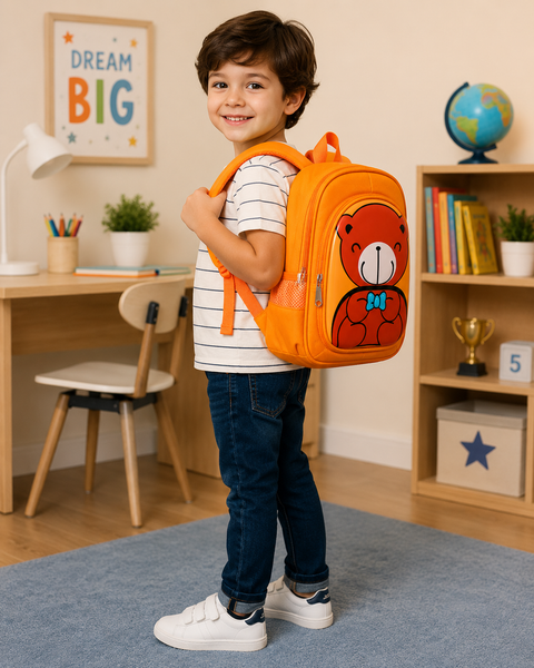 Cute 3D Bear Kids Backpack School Bag for Boys n Girls