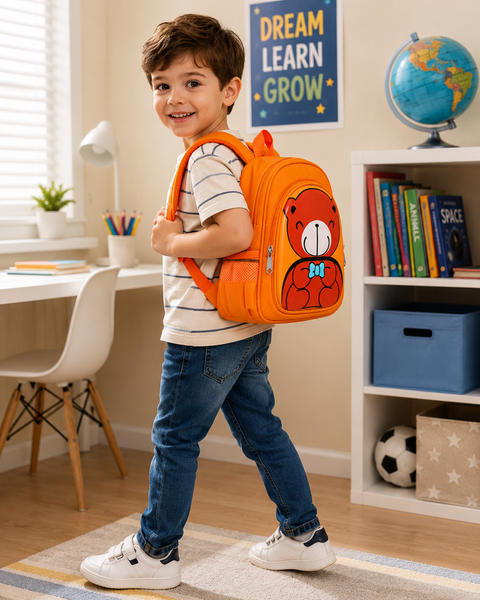Cute 3D Bear Kids Backpack School Bag for Boys n Girls