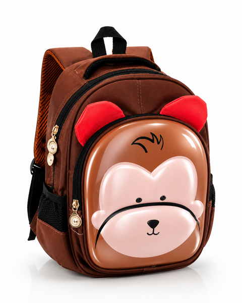 Kids 3D Monkey School Backpack for Boys