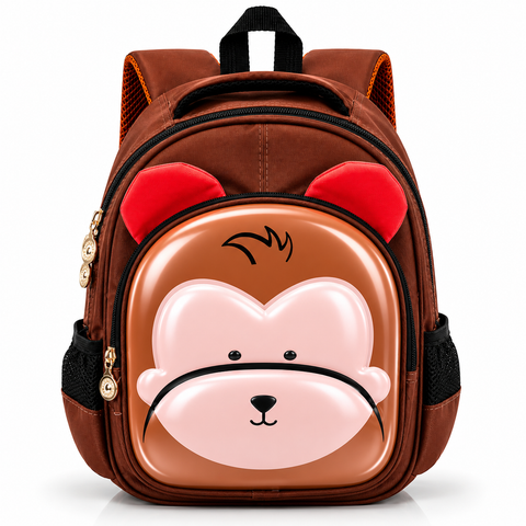 Kids 3D Monkey School Backpack for Boys