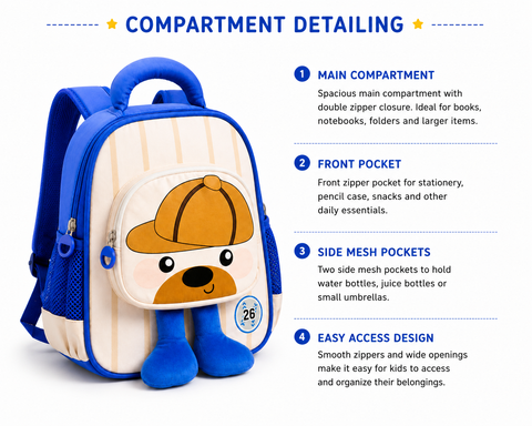 Kids Plush Toy School Bag Backpack for Boys n Girls