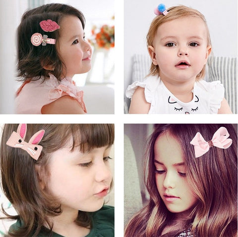 Fancy Cute Baby Safe Gift Set of 18 Pieces Head wear Hair Band Clips Accessories Combo Gift Set for Newborn Infant Toddler Baby Girls (Matt Pink)