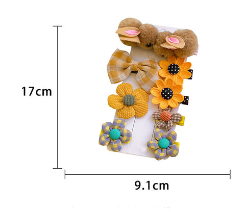 Cute Crochet Bow Flower Bunny Tic Tac Hair Pin Clip Fancy Hair Accessories for Girls
